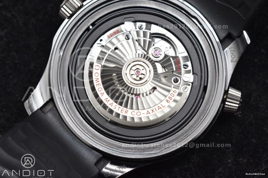 Rubber Black GoAnywhere Seamaster 300M 1081 Diver VSF A Edition Strap PVD Best Black Dial on 0517